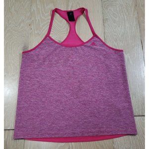 Adidas Purple Large Racer-back Tank Top Women's Gym Yoga Running Exercise
